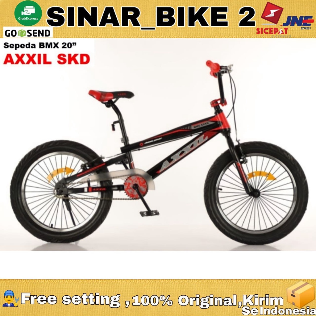Sepeda BMX 20 Inch AXXIL SKD Ban Jumbo 3.0 Bonus Lampu USB