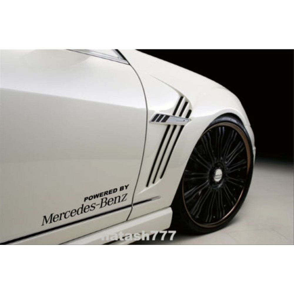 sticker stiker mercedes benz powered by mercedes benz terbaru