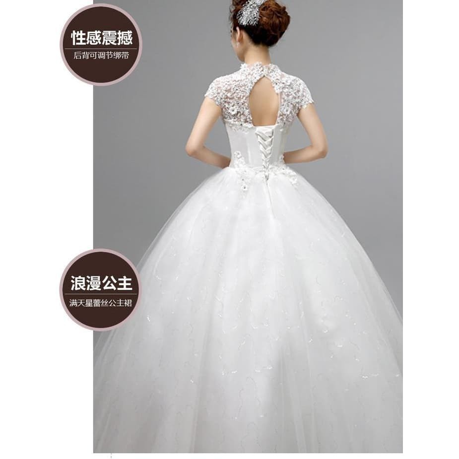 Wedding Dress - Gaun Pengantin Dada Bordir Korea 2015