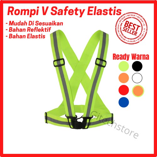 Rompi Safety Karet Elastis Rompi V Rompi Proyek Rompi Reflektif