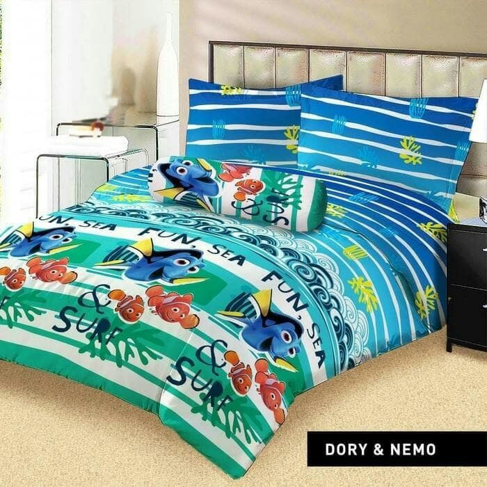 SPREI/SEPRAI LADY ROSE MOTIF NEMO & DORY SIZE KING 180