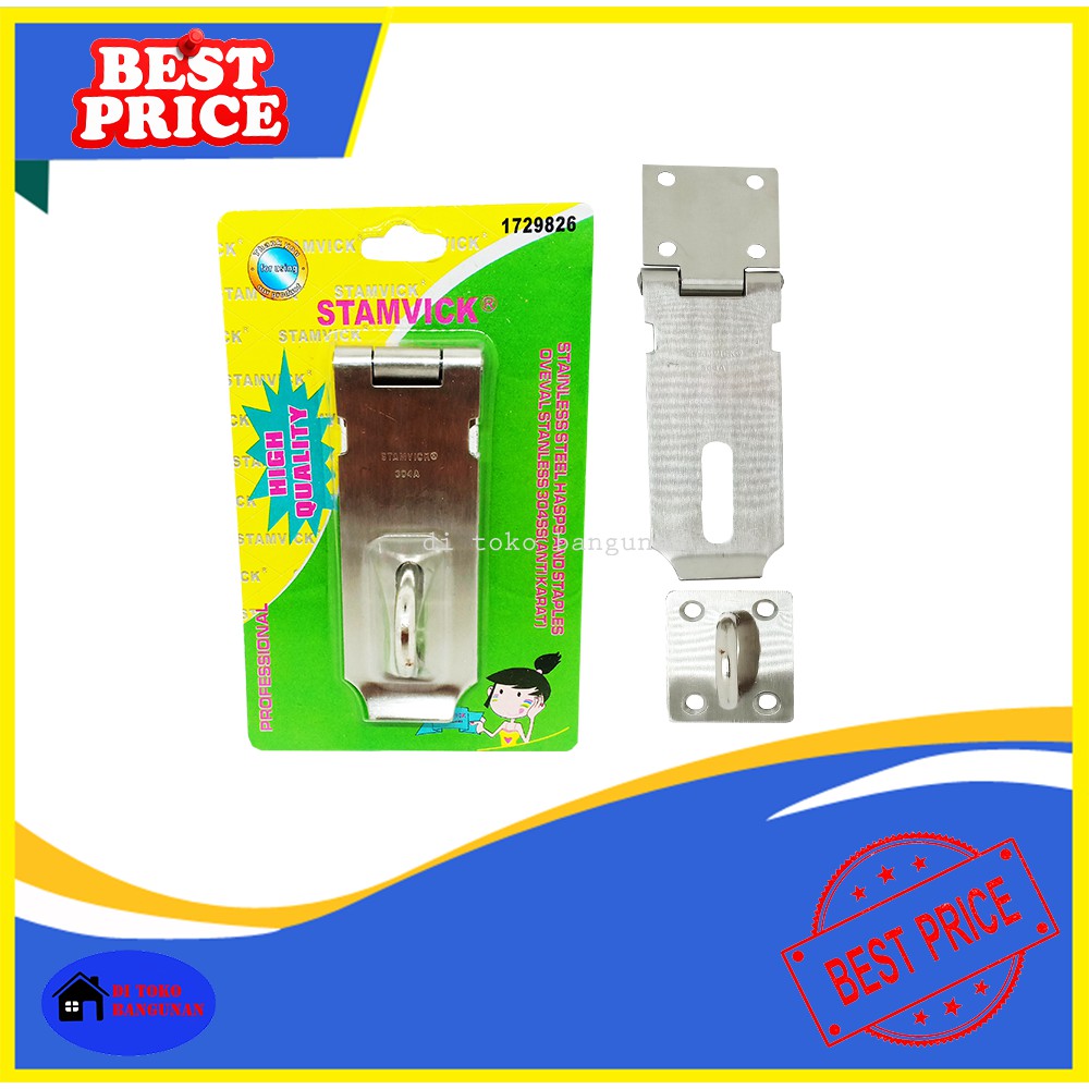 Overvall Cantolan Gembok Stainless Stamvick 4&quot; Inch