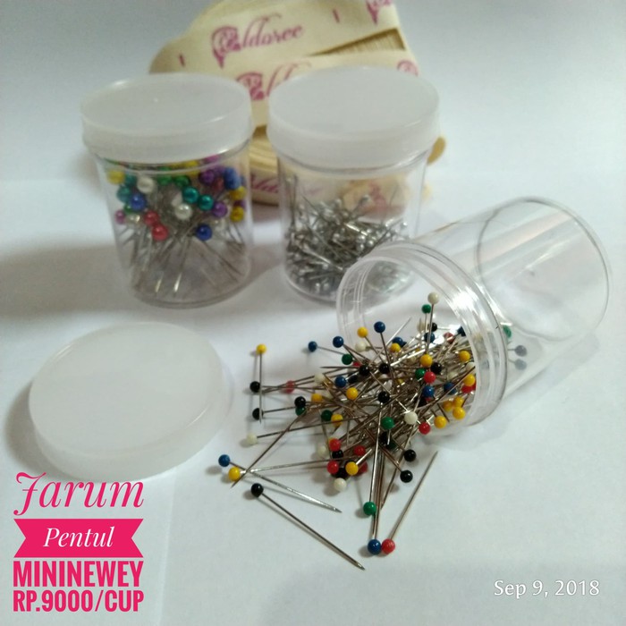 BEST PRODUCT Jarum Pentul Besar Pastel Nemoto, kecil mini newey, wijen isi 100pcs 100% ASLI