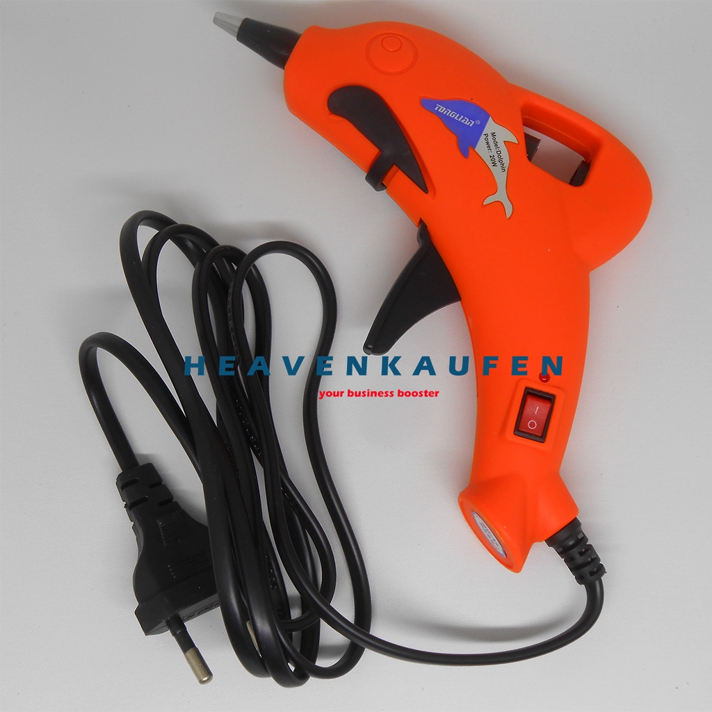 Glue Gun Tembak Lem Model Dolphin Lumba Lumba 20W Untuk Lem Stick 7 mm s/d 7,5 mm