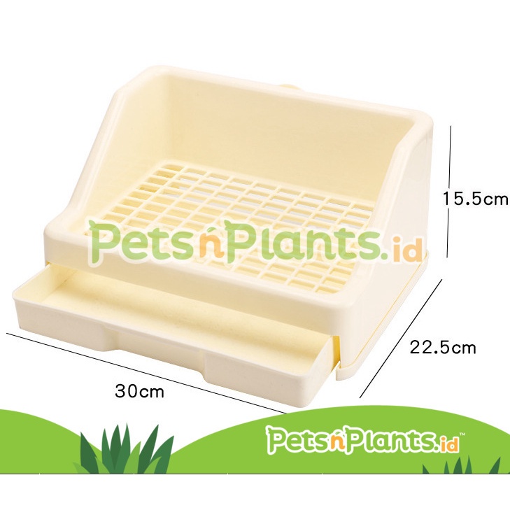 Pet Litter Toilet Kelinci Potty Box - Pakai Tray Laci Mudah Dibersihkan