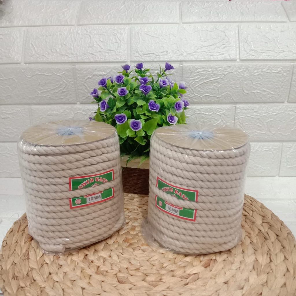 Tali tambang katun kepang 10mm