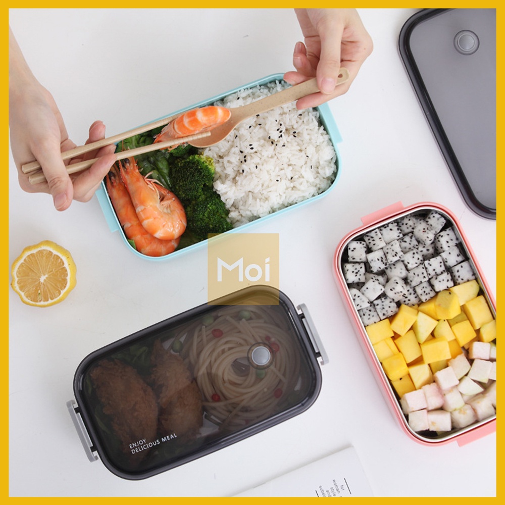 Moi LUNCH BOX Kotak Bekal | Tempat Makan Ukuran 800ML Single Layer