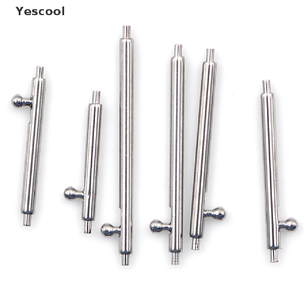 Yescool 10Pcs pin bar stainless steel quick release 12-22mm Untuk strap Jam Tangan