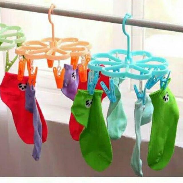 Gantungan Jemuran Kaos Kaki Model Bulat