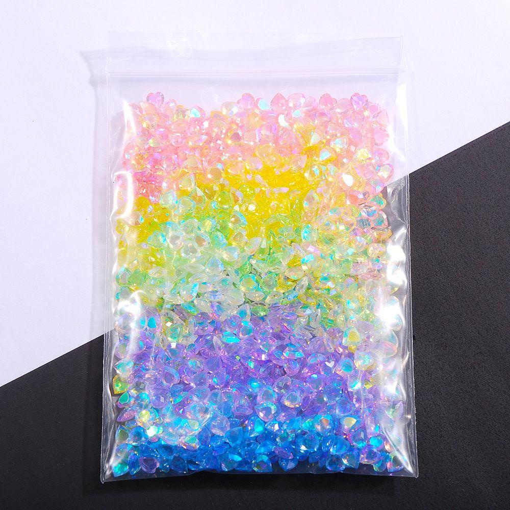 MXBEAUTY Nail Art Rhinestones Glitter 20/100pcs Resin Kaca Flatback AB Kristal Aurora Dekorasi Nail Art