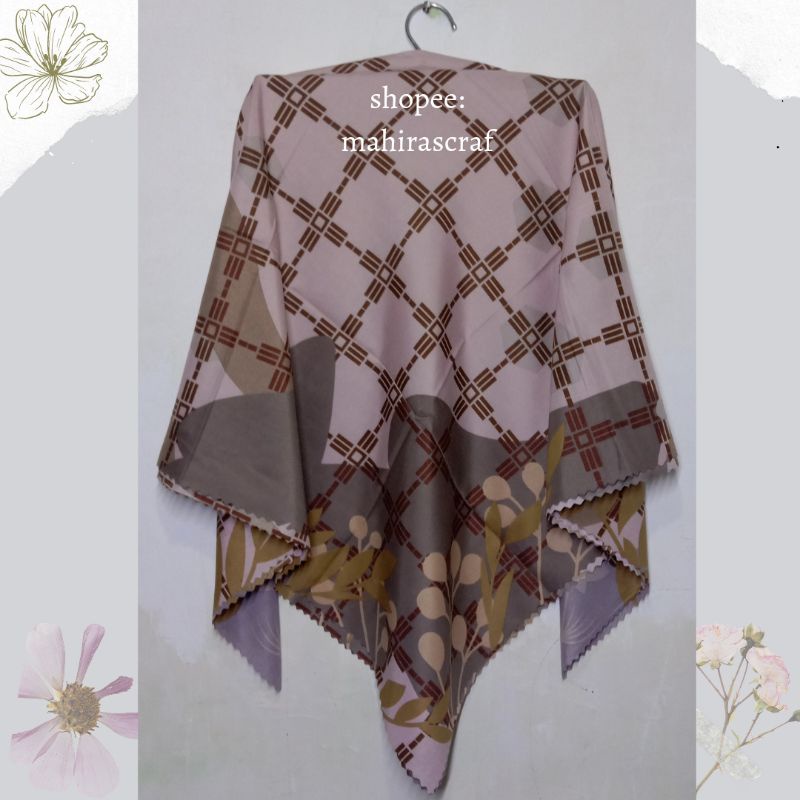 Jilbab Segi Empat Motif Laser Cut Azara-J3