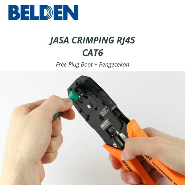 Jasa Crimping Kabel LAN RJ45 CAT6 BELDEN