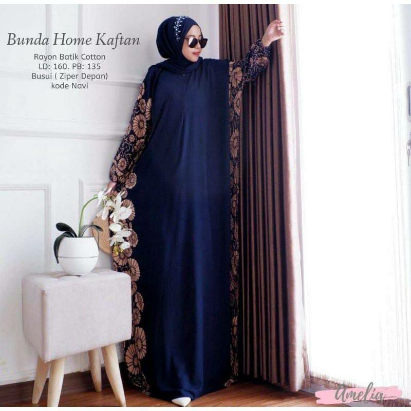 Kaftan Jumbo Wanita Bahan Rayon Motif Kekinian