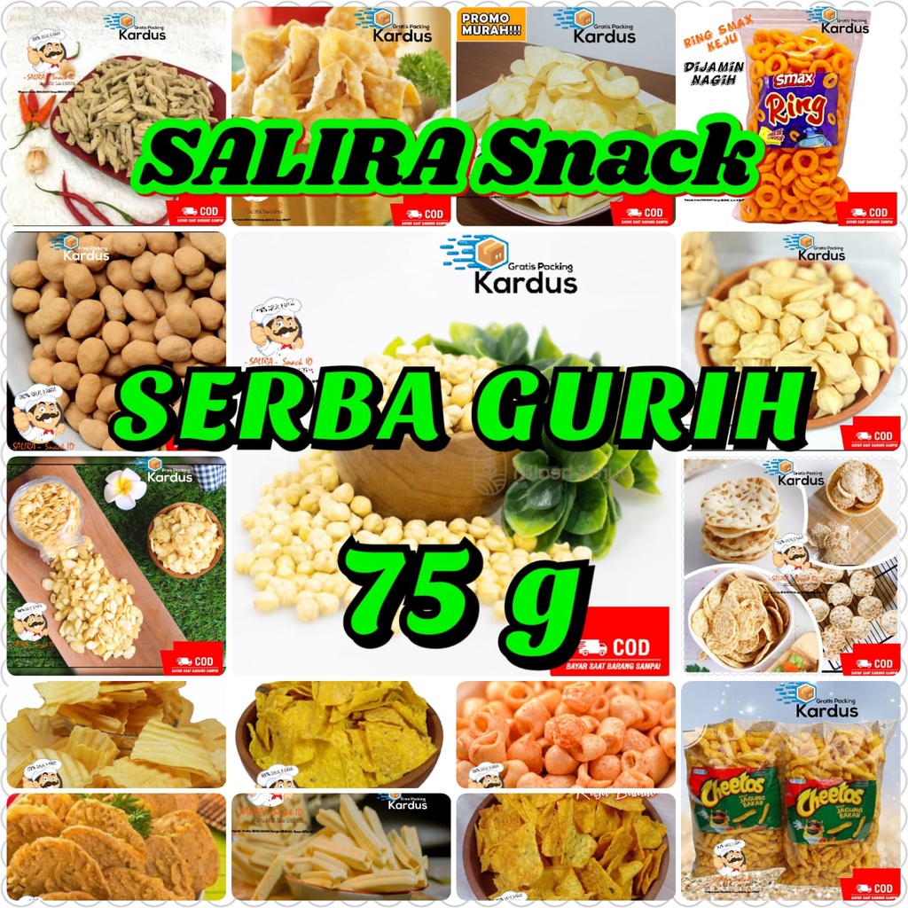 

SERBA GURIH 75g | ANEKA MAKANAN RINGAN | MURAH RASA DIJAMIN NAGIH BISA COD jajanan cemilan sehat jajanan jadul camilan gurih snack murah makanan ringan