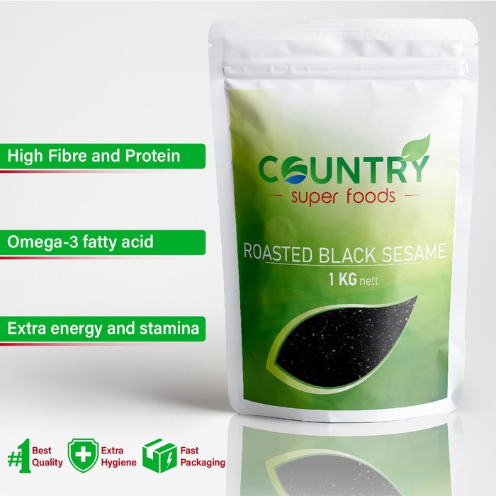 

[ 500 gr ] - Roasted Black Sesame | Wijen Hitam Panggang