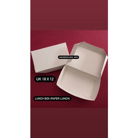 Paper box , Lunch box , Box makanan , Lunch box uk 18 x 12 cm / pack (isi 100 pc)