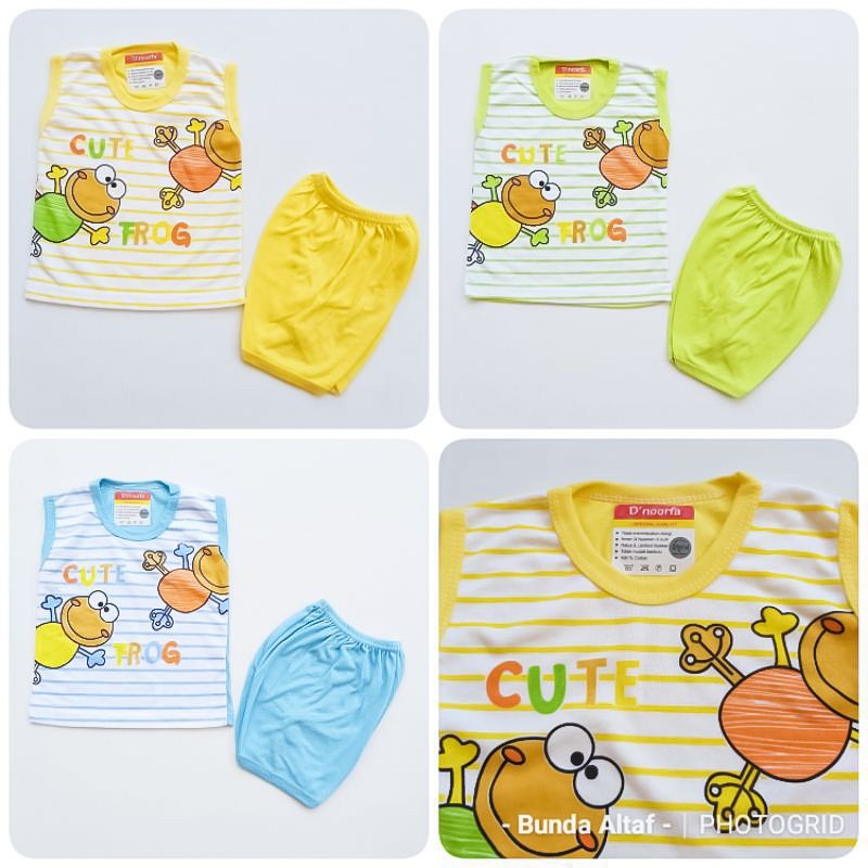 Setelan Baju Bayi D noorfa ( 3 - 12 bulan ) | Baju Bayi Lengan Kutung dan Lengan Pendek [ Bunda Altaf ]