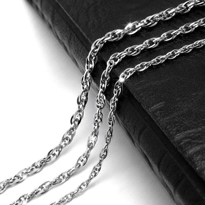 [Bayar di Tempat] KALUNG TITANIUM PRIA MODEL RANTAI