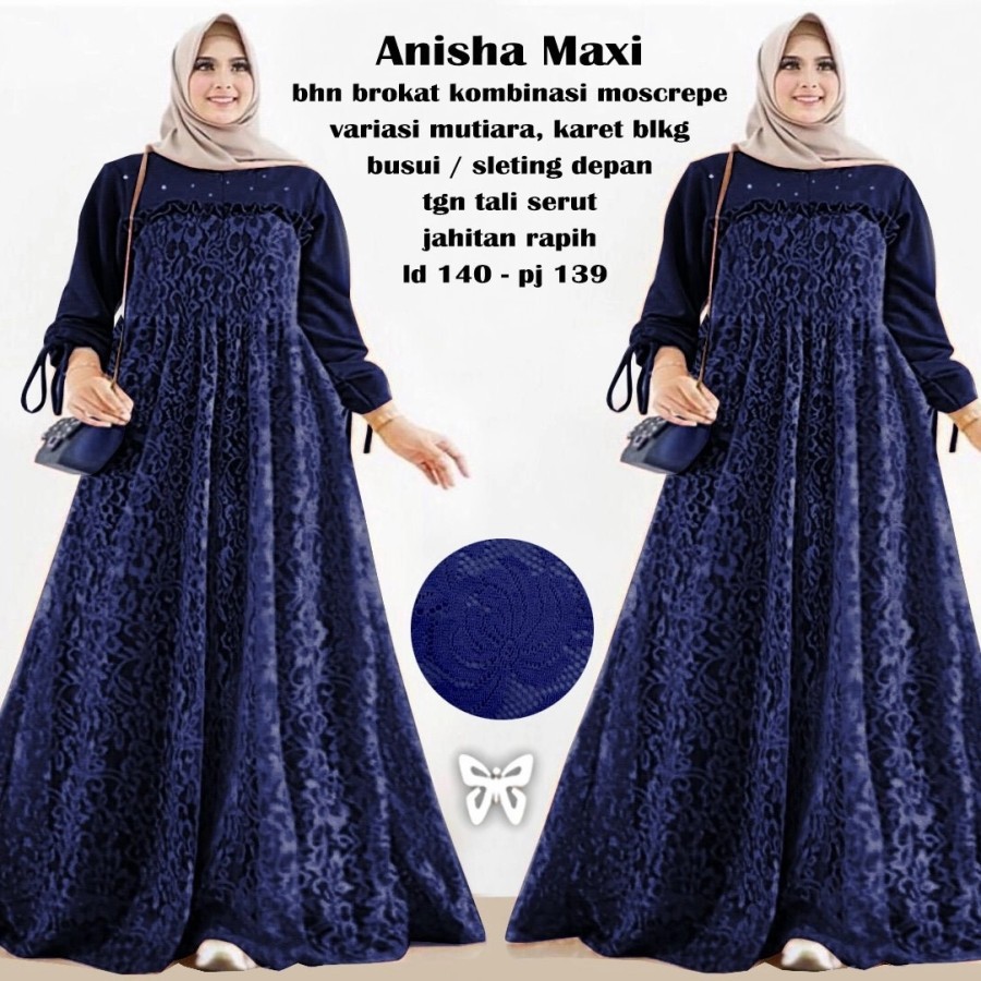 Gamis Jumbo Lebaran 2021 Remaja Model Gamis Terbaru Anisha Maxi Bahan Mosscrepe Brukat Gamis Jumbo Shopee Indonesia