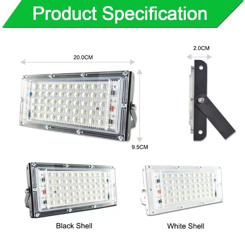 Lampu Sorot Flood Light 220V 50W Cool White Super Terang Lampu LED Murah