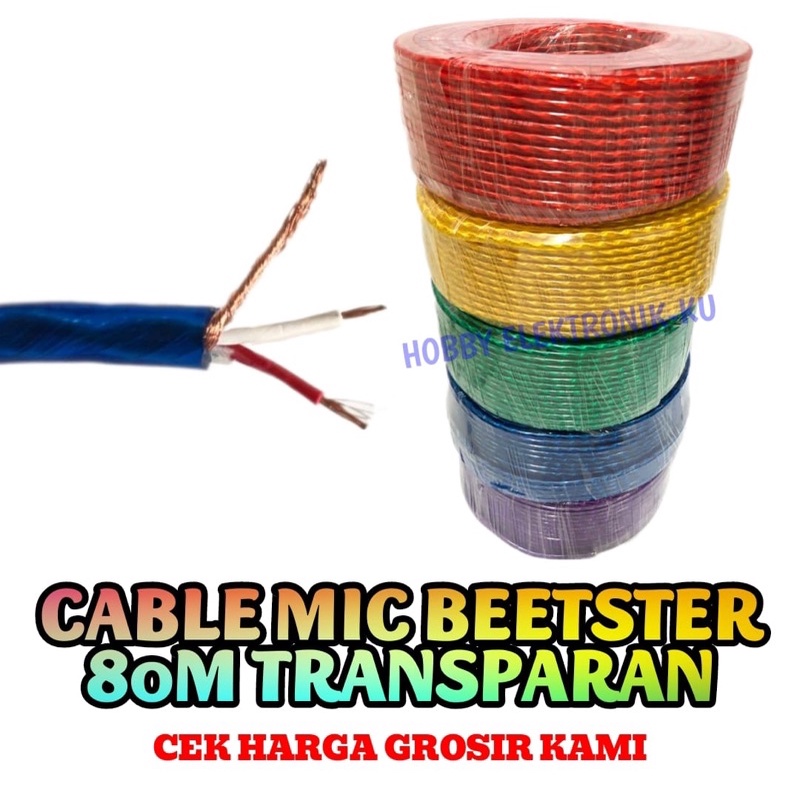 CABLE MIC BEETSTER 80M TRANSPARAN 2*17