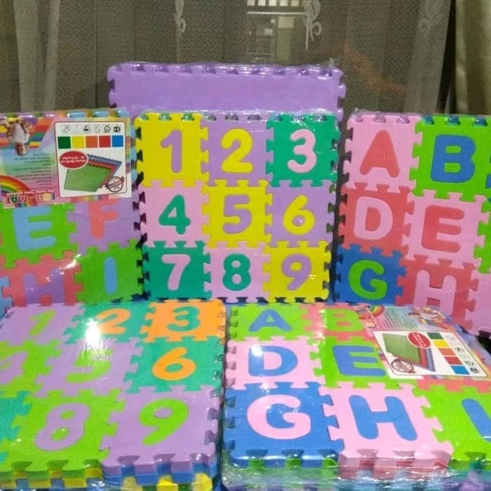 Matras Puzzle Mini 8x8 cm isi 36 pcs Alas bermain anak