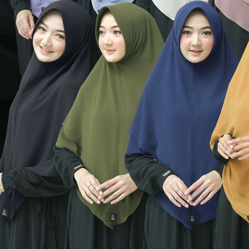 AZMEELA HAURA KHIMAR INSTANT 2 LAYER CERUTTY BABY DOL