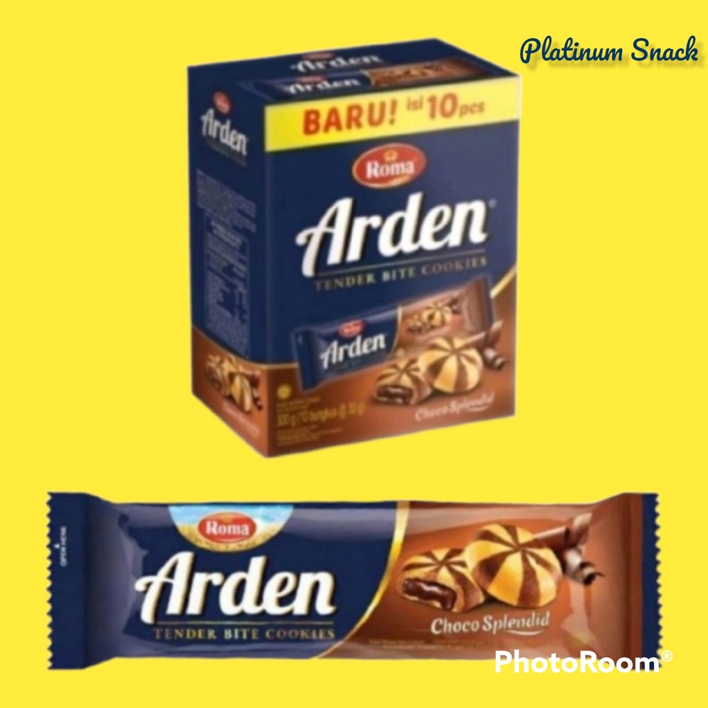 Roma Arden Cookies Choco Splendid, Arden Yogurt Strawberry NEW Box 300 gr (10 bks @ 30 gr)