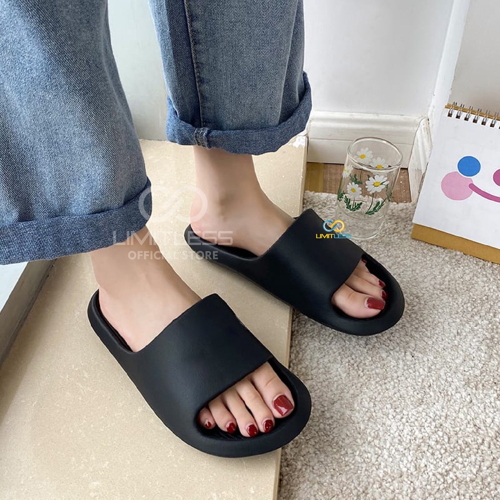 Sandal Wanita Limitless Sandal Cewek Korea Sendal Selop Wanita Karet Polos Sendal Karet Empuk Ringan