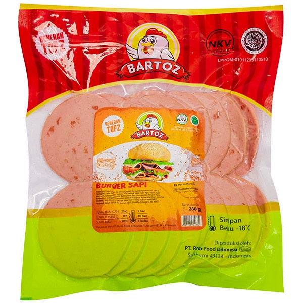 

BARTOZ BURGER SAPI 20S MINI 280GR / DAGING BURGER