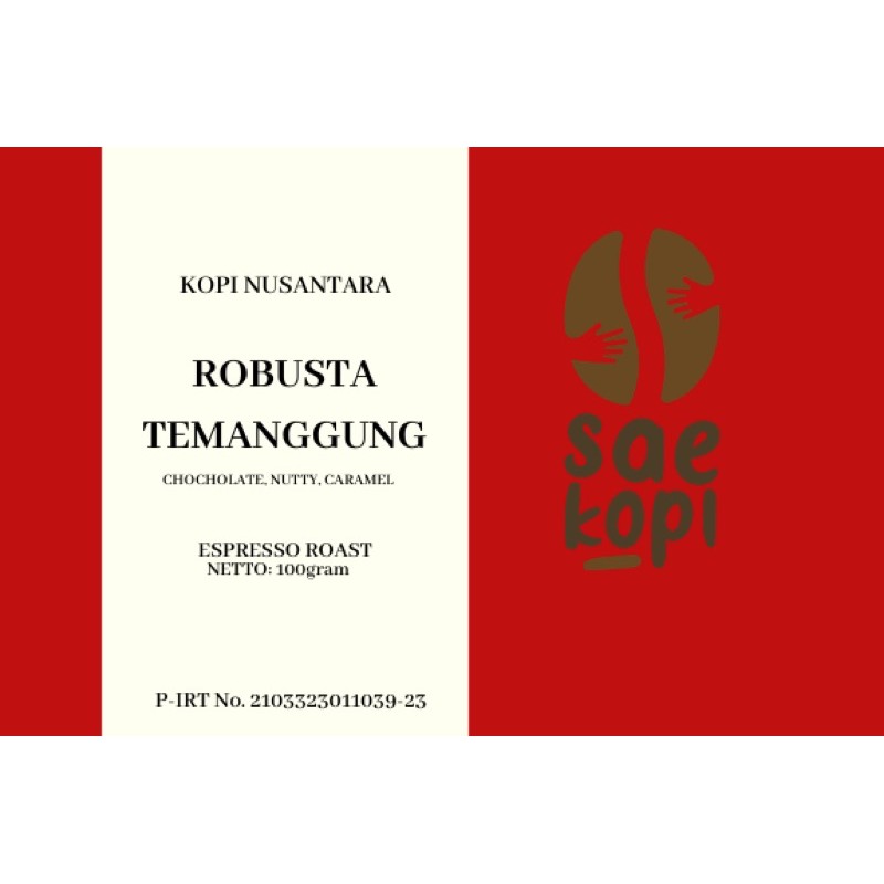 

Kopi Robusta Temanggung Kemasan 100gram bubuk kopi dan biji kopi