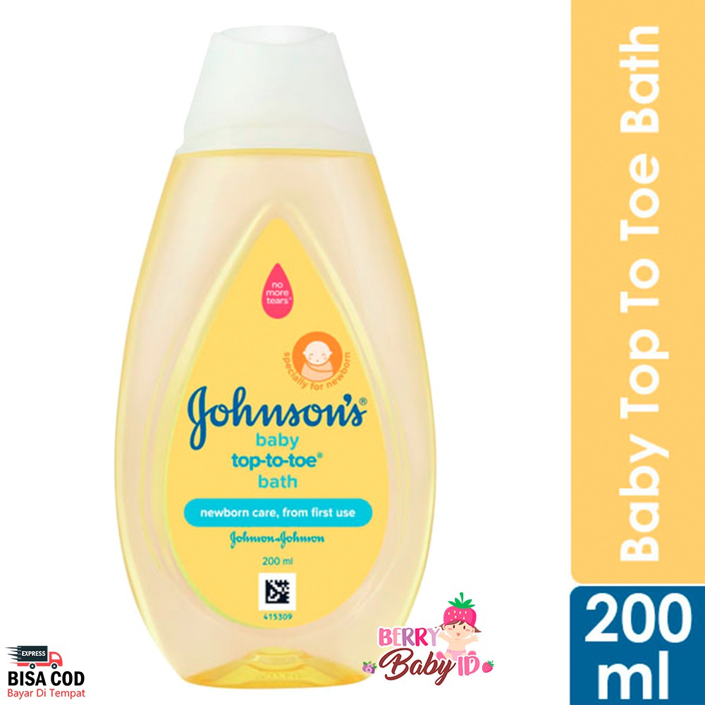 Johnson's Top to Toe Hair &amp; Body Baby Bath Shampo Sabun Bayi 200 ml Berry Mart