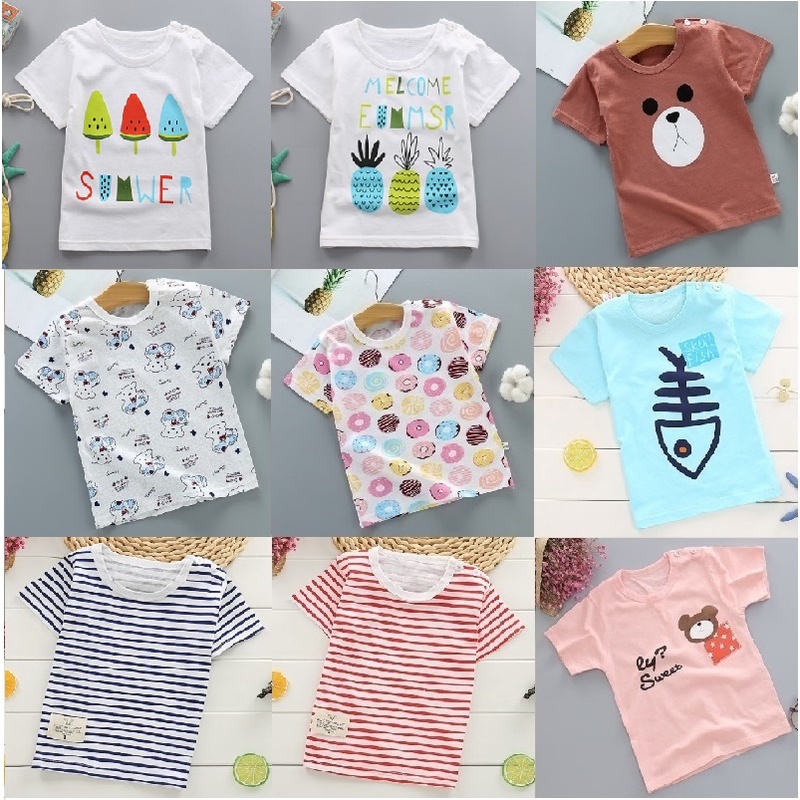 KAOS BAJU BAYI ANAK LAKI PEREMPUAN LUCU NYAMAN LEMBUT BAJU ANAK IMPORT UNISEX