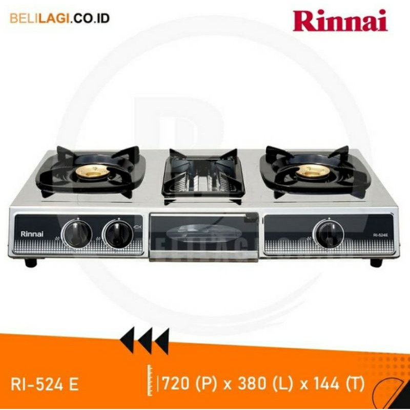 Kompor Rinnai GAS RI-524E Kompor Gas 3 Tungku