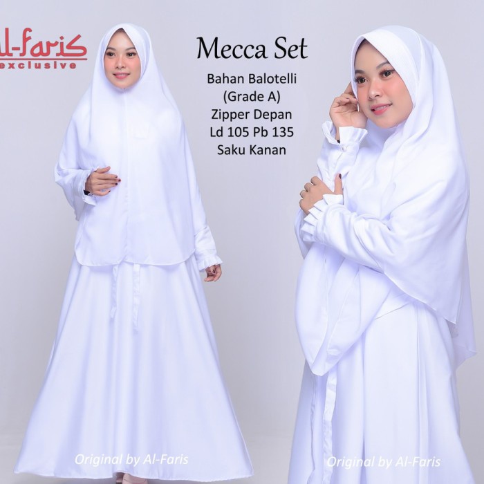 Set gamis putih polos | Gamis + Hijab | Set gamis khimar