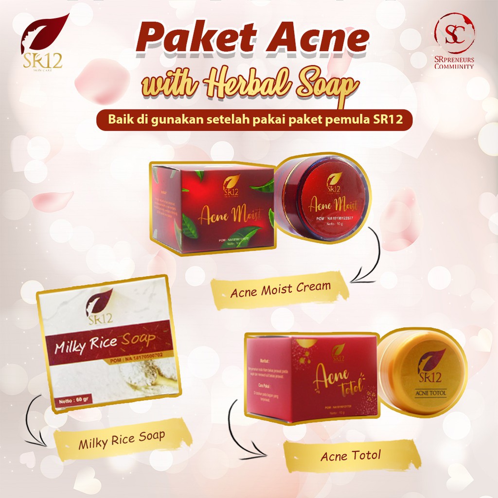 SR12 PAKET HEMAT ACNE / PAKET PENGHILANG JERAWAT