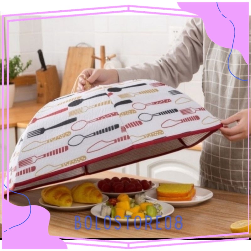 Tudung Saji Lipat Penahan Panas Ukuran Jumbo 50cm