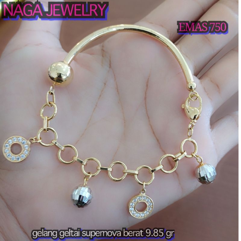 GELANG GELTAI MATA EMAS KADAR 750