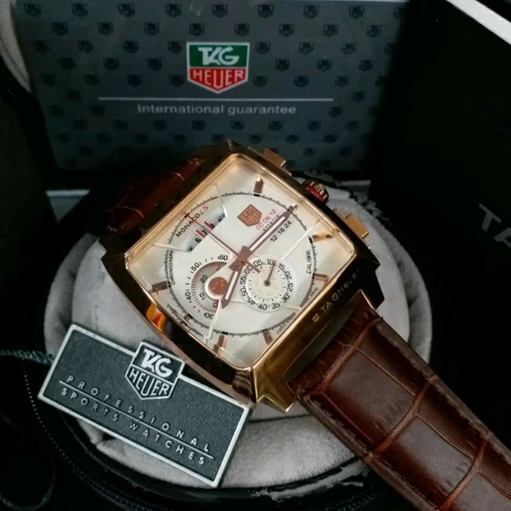 Jam Tangan Pria Teg heuert  TH Monaco LS Brown rosegold xusr 191218 Premium