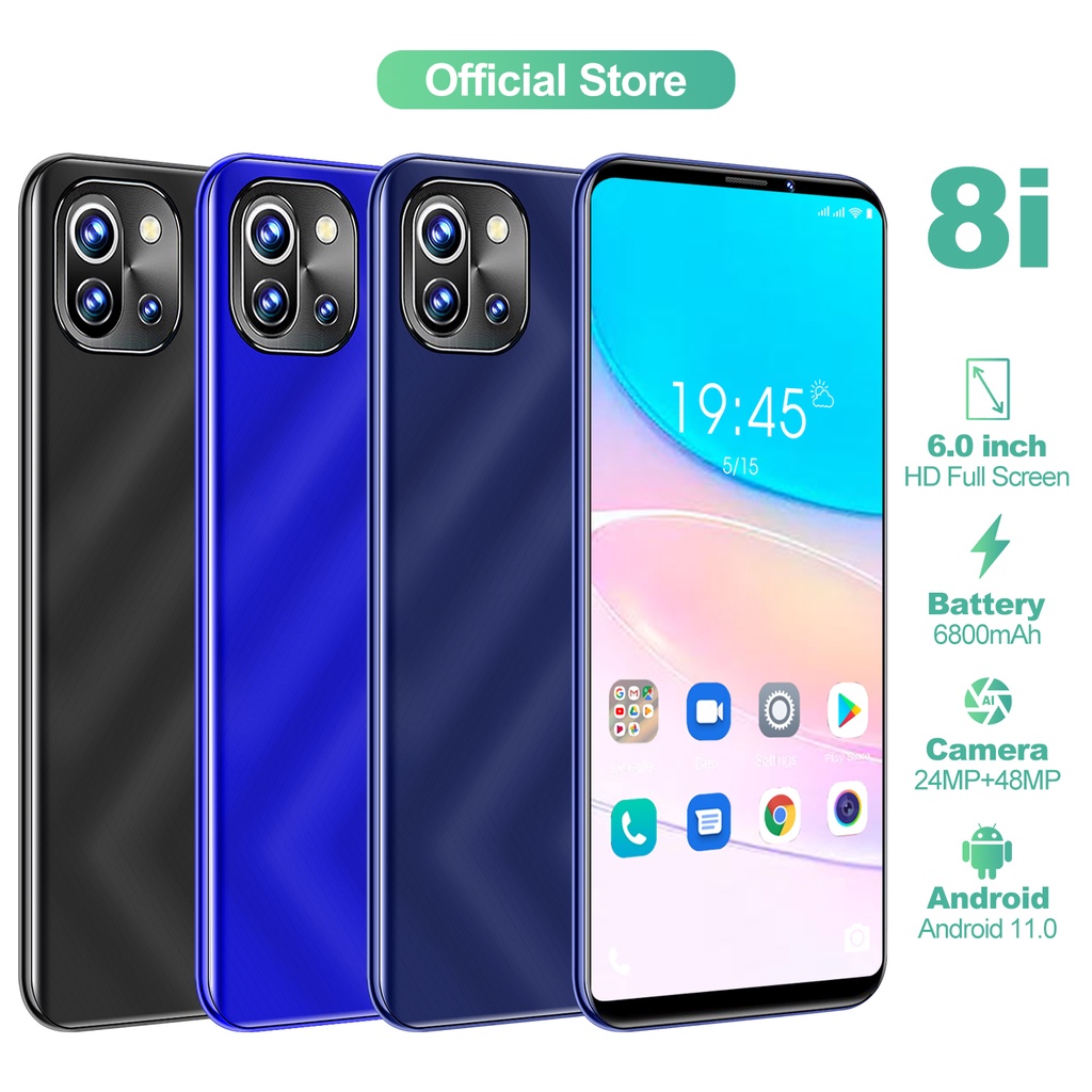 【hp terbaru 2022 original garansi resmi】8i hp android 4g muarh tapi kualitas bagus 6.0inci Smartphon