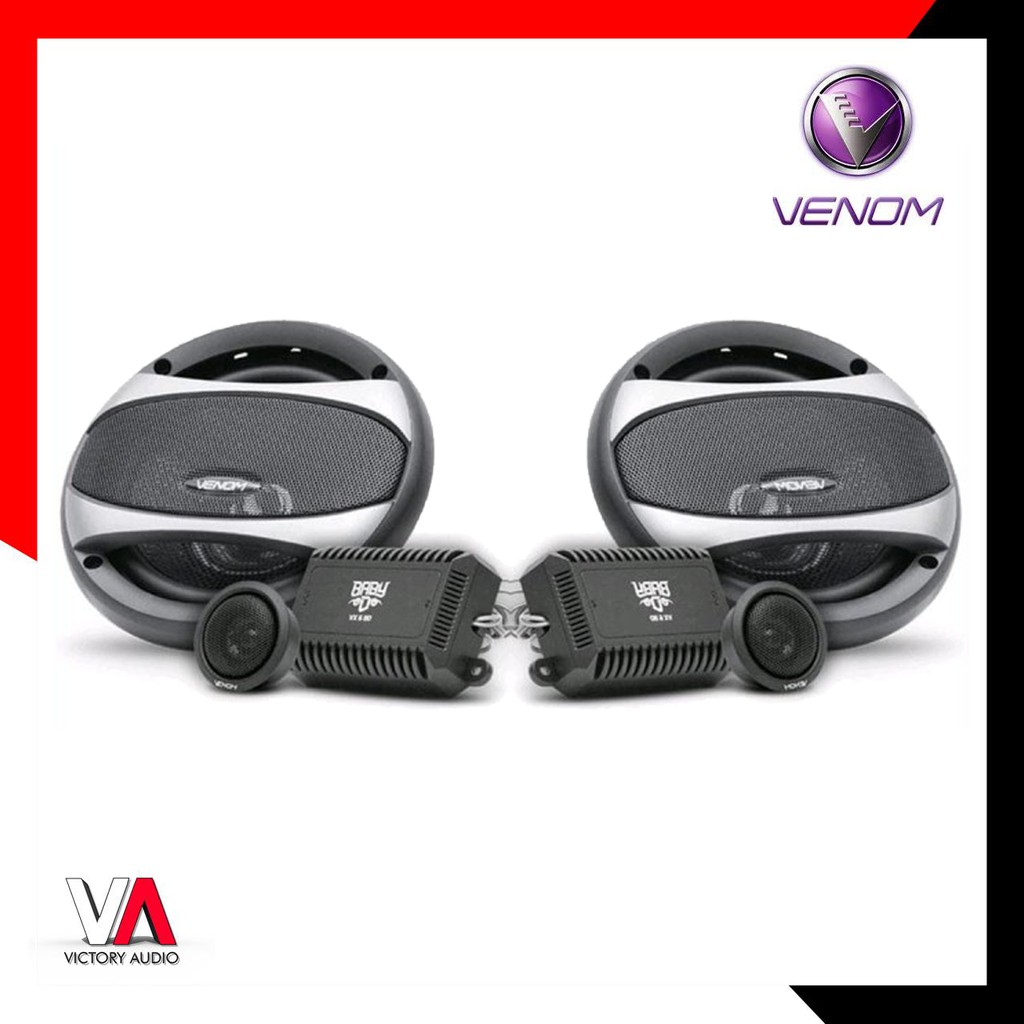 Speaker Split 2-Way Component System Venom Baby Diablo VX 6 BD 6.5 Inch Mid Bass Tweeter Crossover