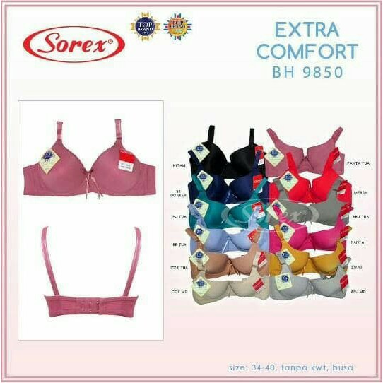 BH SOREX 9850 Pori | Sorex Bra 9850 Busa Tanpa Kawat Wanita Dewasa | Sguna