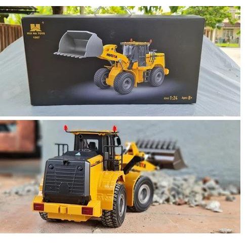 Huina 1567 RC Wheel Loader Bulldozer RC Alat Berat Heavy Truck