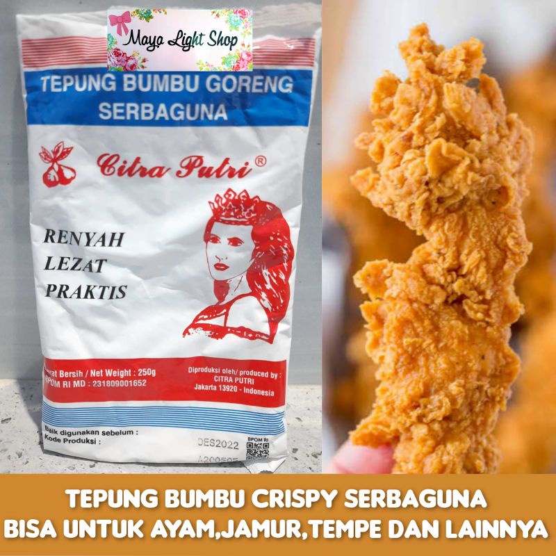 

Tepung Ayam Kentucky 250gr citra putri tepung bumbu crispy ayam goreng tempe jamur garing tepung serbaguna