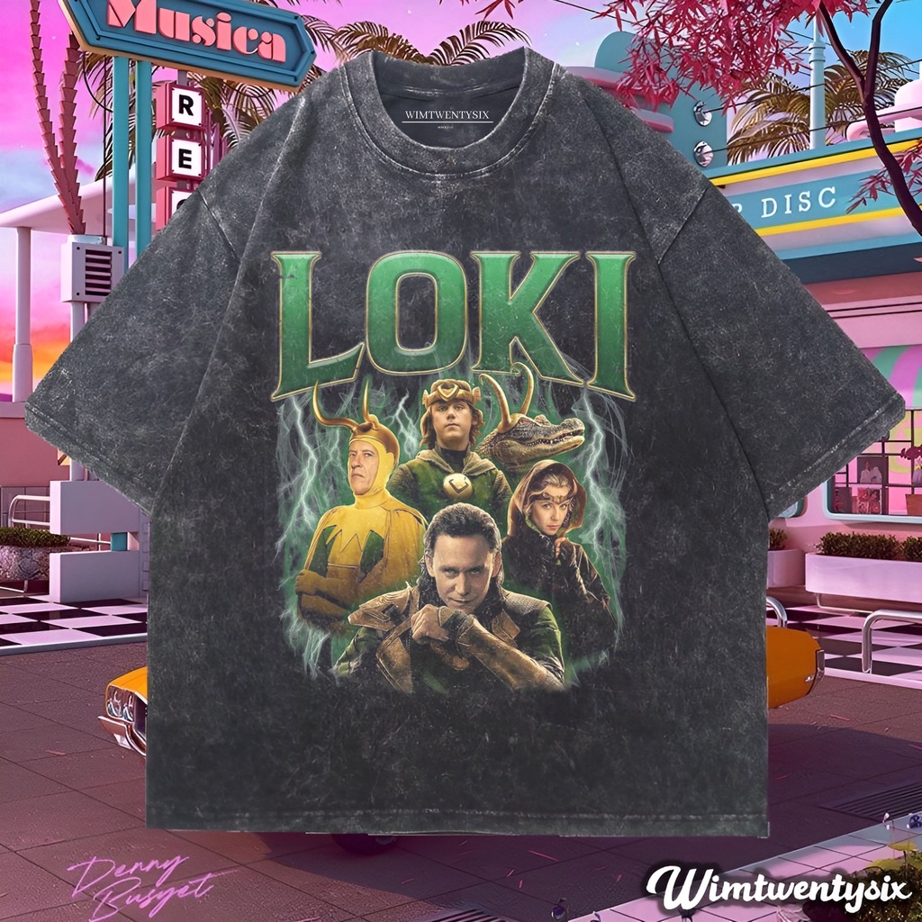t-shirt oversized | kaos oversize | kaos washing | kaos film marvel loki god of mischief