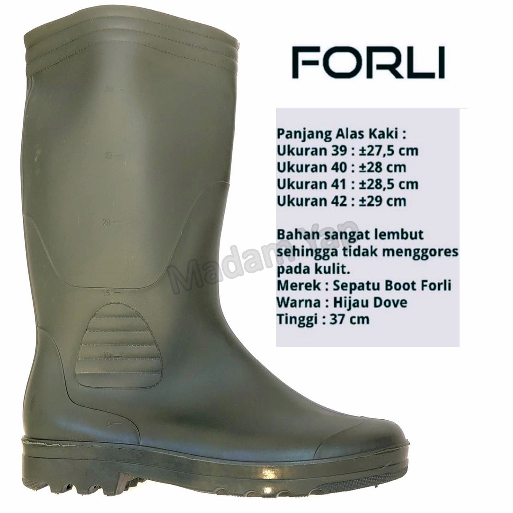 SEPATU BOOT KARET FORLI BOT PROYEK BANJIR COR KEBUN SAFETY TAMAN