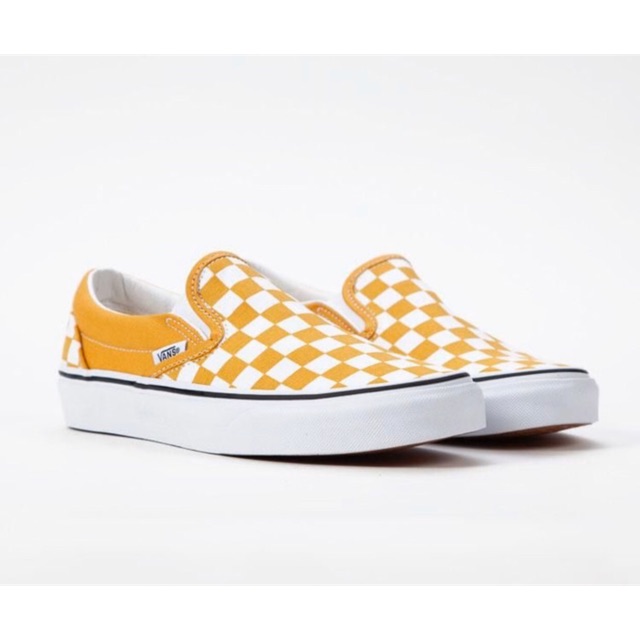 yellow vans checkerboard