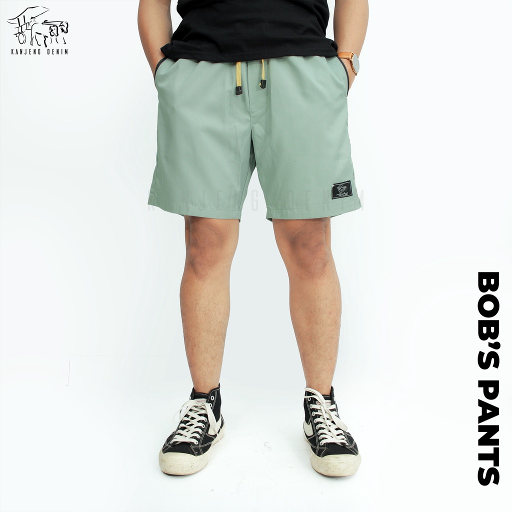 Kanjeng Denim Boardshort Celana Pendek BOB'S PANTS HIJAU MINT