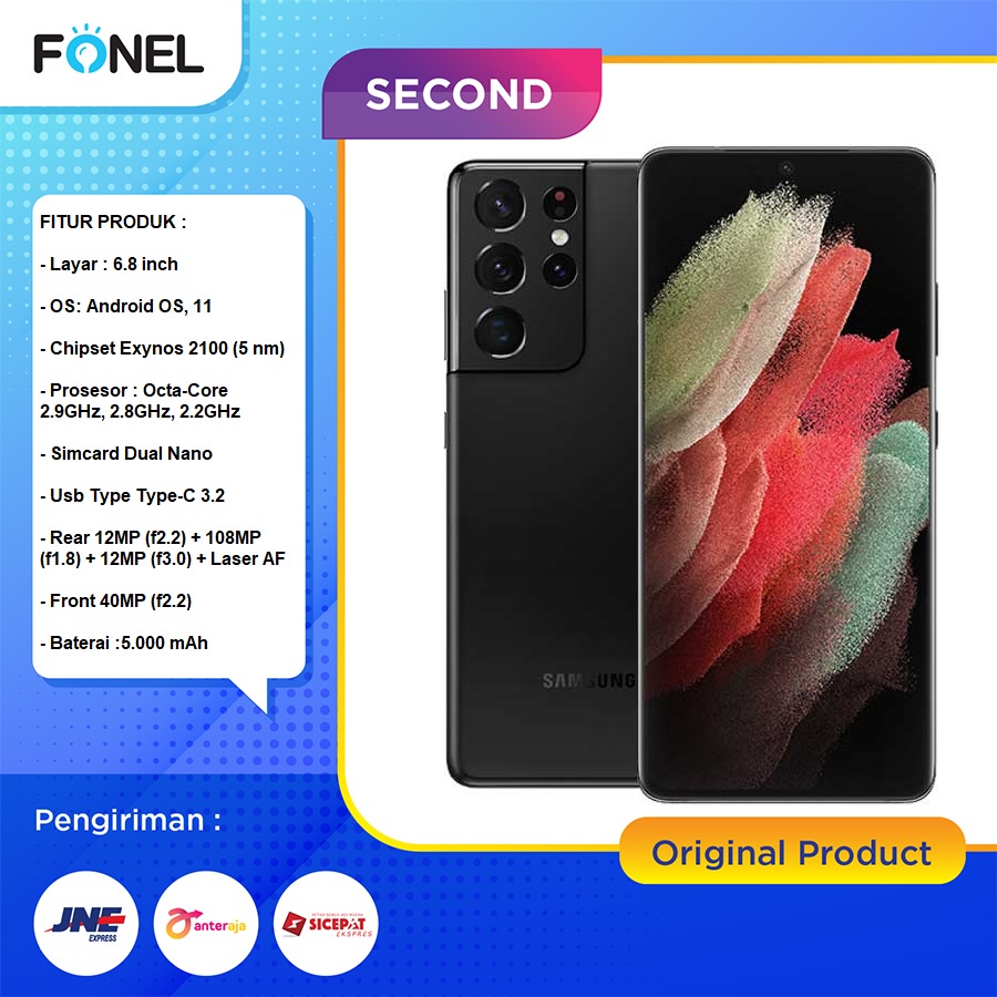 Samsung Galaxy S21 Ultra Second [12GB/ 128GB/ Full Set Original]