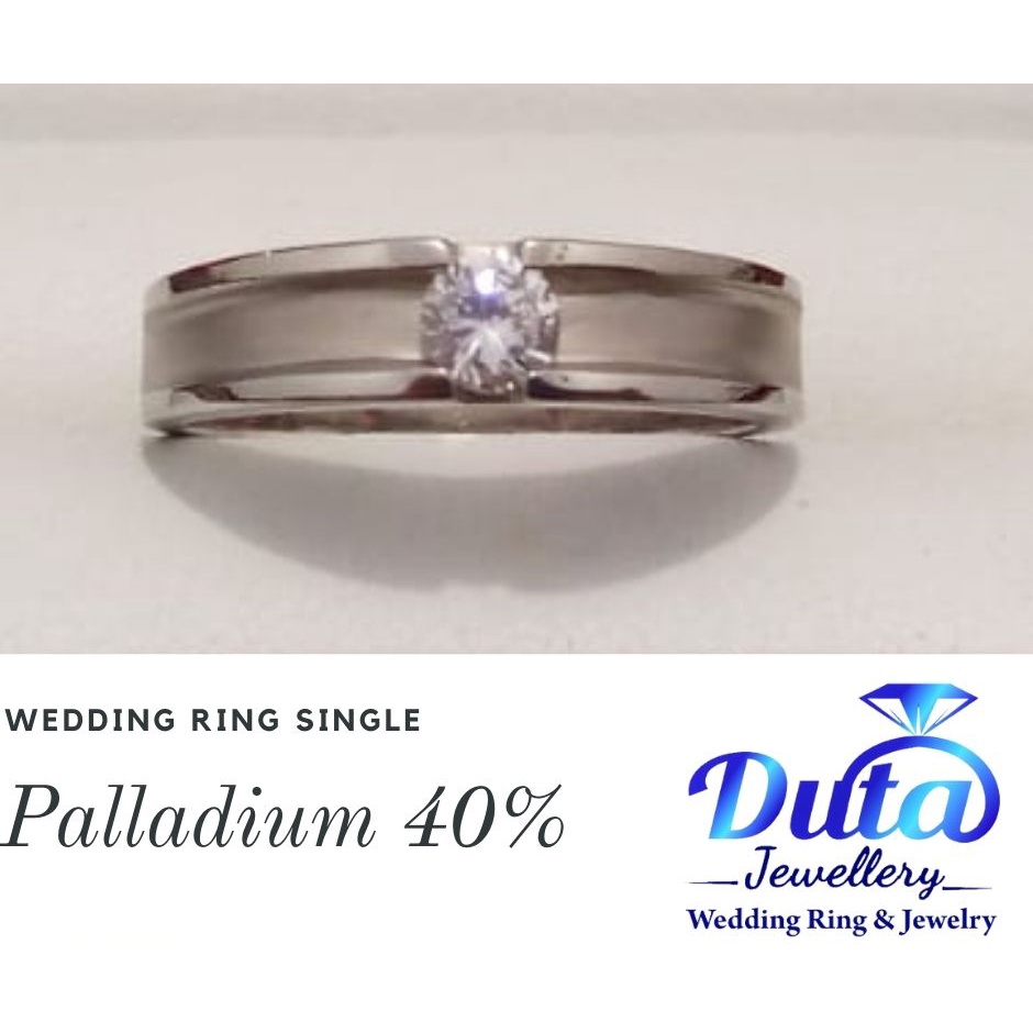 Cincin Kawin Palladium Cincin Single Pria Cincin Nikah Tunangan